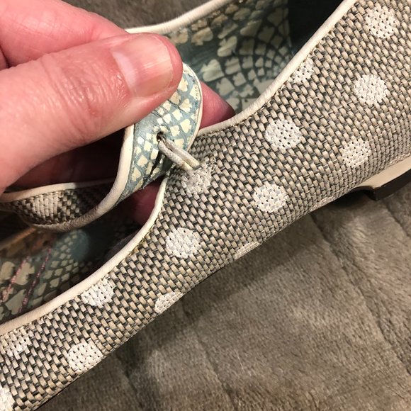 Size 39 Irregular Choice Mary Jane, peep toe, kitten heel, polka dotted, shoes. - Picture 5 of 10